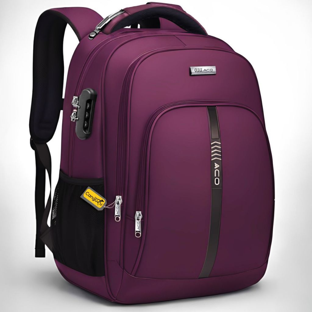 Mochila Feminina Masculina Faculdade Escola Trabalho Notebook Bolso Antifurto Resistente Saída USB