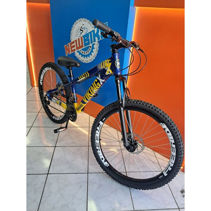 Mountain Bike Vikingx Freeride Tuff 25 Aro 26 Cores