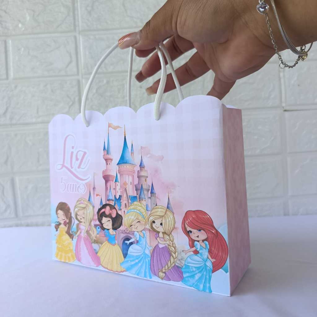 Sacolinhas para Lembrancinha Personalizada Princesas Cute - Princesas Baby - Festa - PEGUE E MONTE em Oferta na Shopee