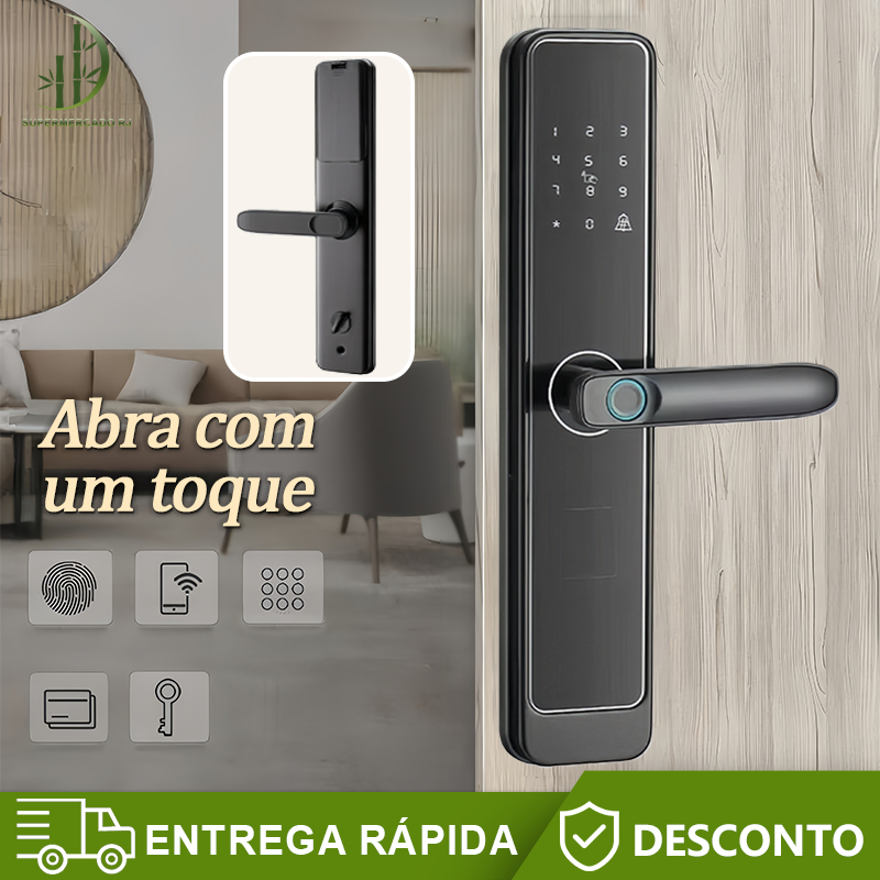 Fechaduras Eletrônicas Inteligentes Suportam Biometria, Bluetooth, Senhas Por Toque E Entrada Por Botão