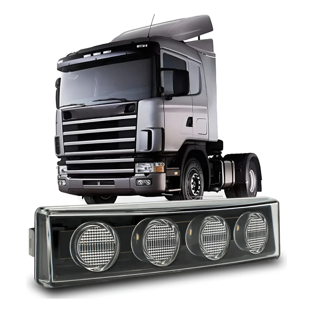 LANTERNA DELIMITADORA LED TETO EXTERNA QUEBRA-SOL SCANIA S4 S5 S6 P G R BIVOLT em Oferta na Shopee