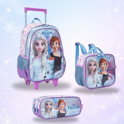 Mochila de Rodinha Xeryus Frozen Kit Lancheira Mochila Original Infantil Meninas em Oferta na Shopee