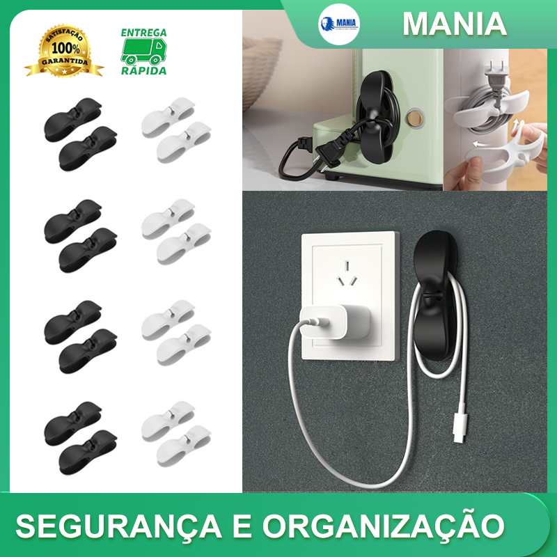 Imagem Kit 9 Suporte Do Cabo Clipe Universal O Invólucro  Organizador Para Cabos De Armazenamento De Mixer Liquidificador
