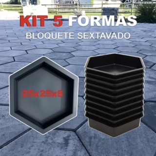 Formas Para Paver 25x25x8 Kit 2 Unidades e Kit de 5 unidades – Construção Fácil e Profissional em Oferta na Shopee