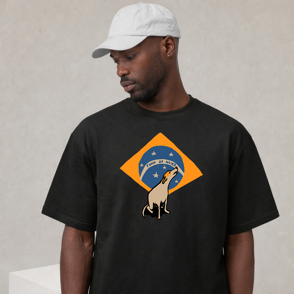 Camisa Camiseta Blusa Oversized Rumo Ao Hexa Brasil Futebol Esporte Copa Do Mundo 100% Algodão