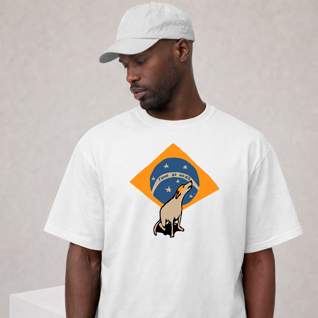 Camisa Camiseta Blusa Oversized Rumo Ao Hexa Caramelo Brasil Copa Do Mundo Futebol Jogador