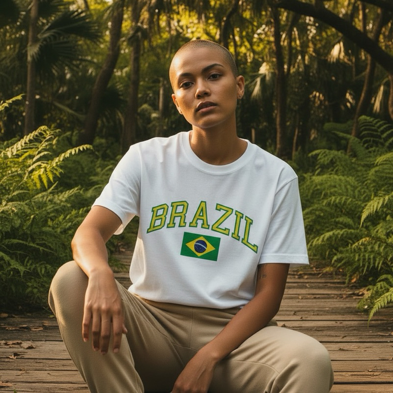Camiseta Brasil Torcida Futebol Copa do Mundo Blusa Leve verão Envio Imediato Lançamento