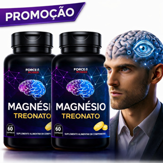 Magnésio Treonato Treonina ORIGINAL Fórmula Concentrada 1000 mg - KIT 02 POTES ( 60 DIAS USO ) em Oferta na Shopee