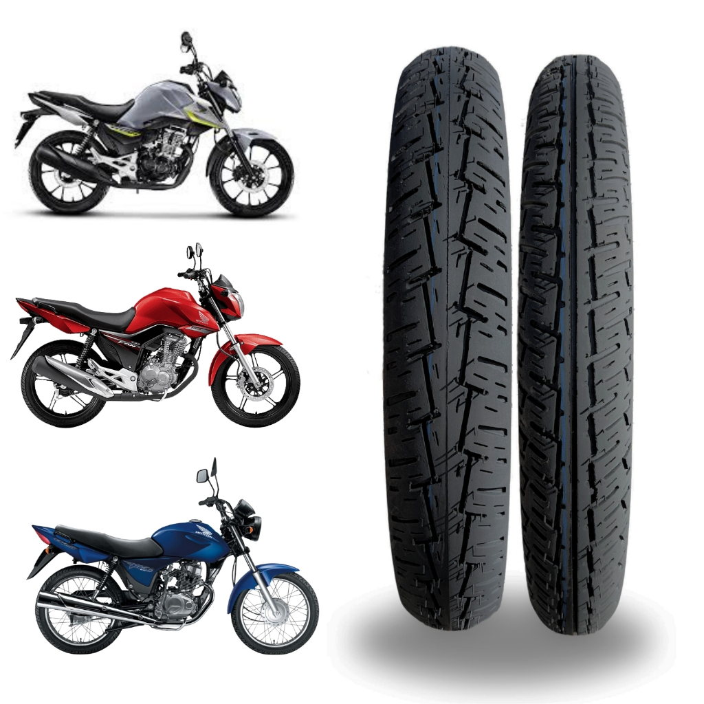 Par Pneus 90/90 R18 + 2.75 R18 Para CG 150 Titan e Fan 125 Dafra Speed 150 Super 100