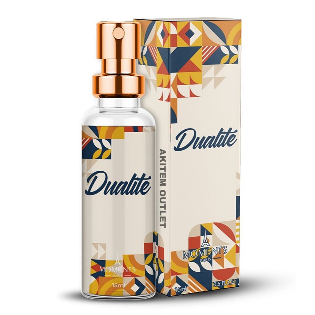 Perfume Feminino Dualite Moments Paris 15ml Para Bolso Bolsa Alta Fixação Marcante Paradox Todas As Ocasiões