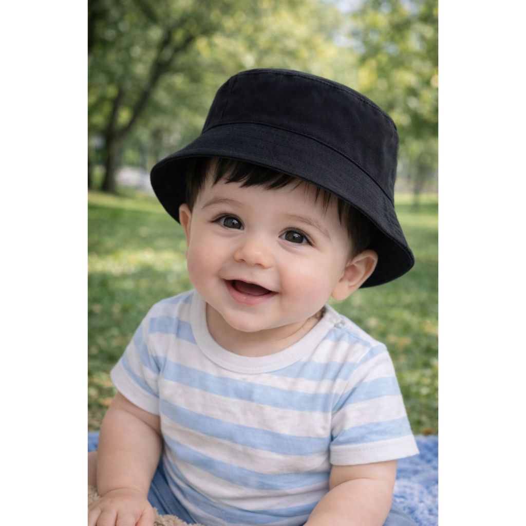 Chapéu Bucket Bebê Infantil Unissex Liso Básico Criança Menino Menina Colorido Confortável