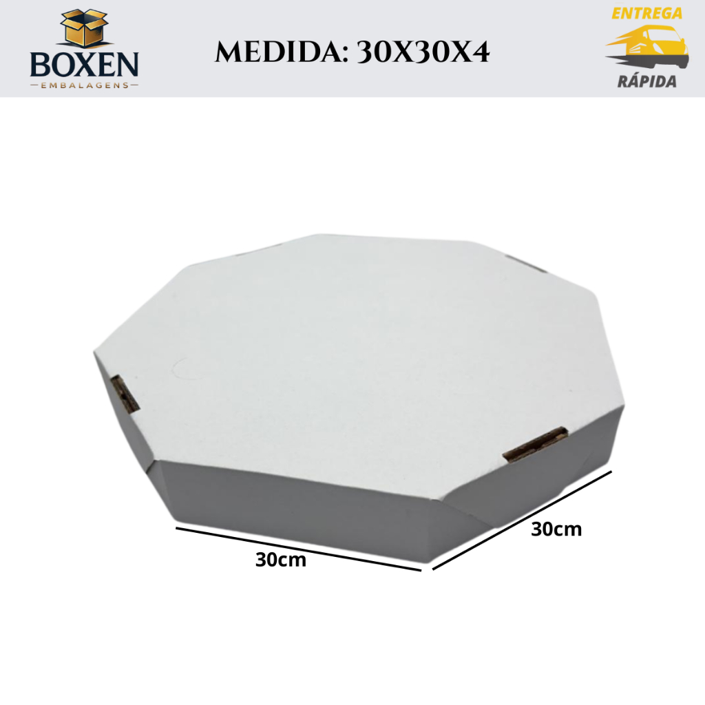 10 Caixas De Papelão 30x30x04 (MELHOR PREÇO) - Pizza/Restaurante em Oferta na Shopee
