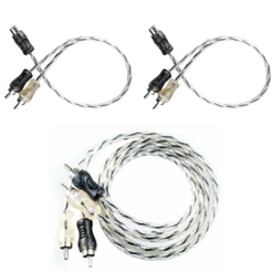Kit Cabo Rca 1 Metro + 2 Cabo Y De Som Automotivo Módulo Blindado