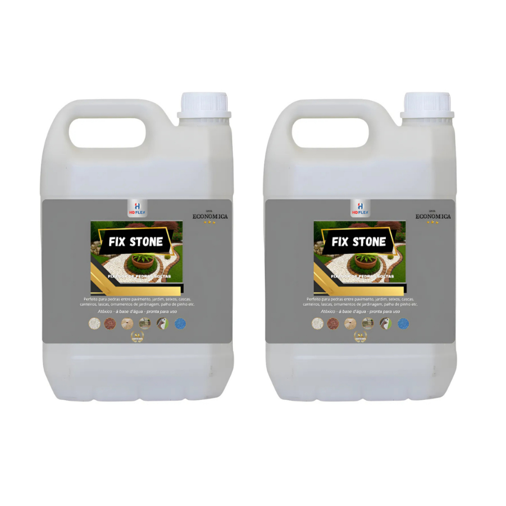 Kit 2 Fix Stone Fixador De Pedras De Jardim 5l Alta Fixação economico em Oferta na Shopee