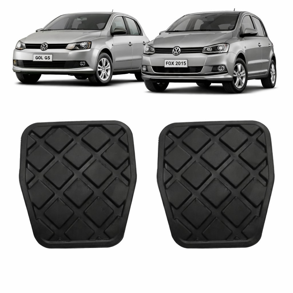 Kit Capa Pedal Freio Embreagem Gol Parati Saveiro g3 g4 g5 g6 Crossfox Polo jogo 2 peças em Oferta na Shopee