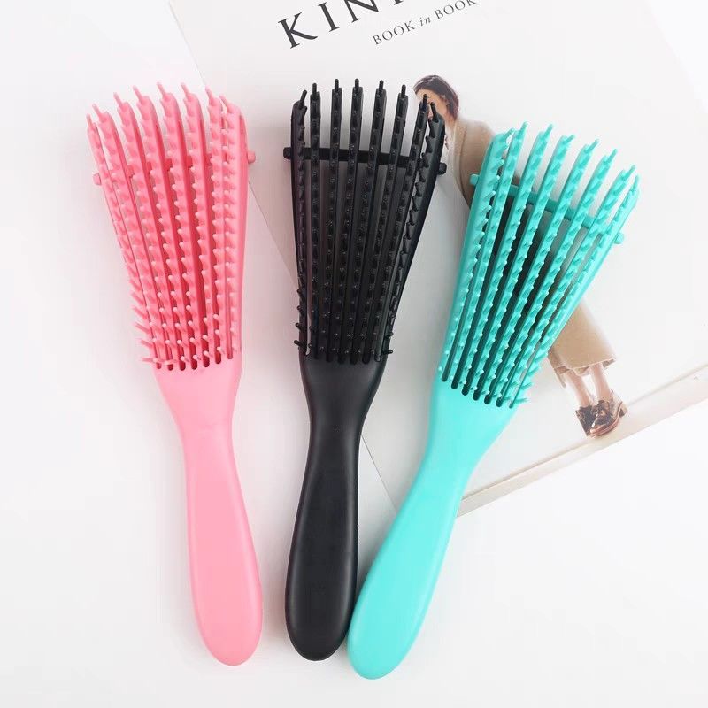 Escova Polvo Para Todo Cabelo Cachos Pente