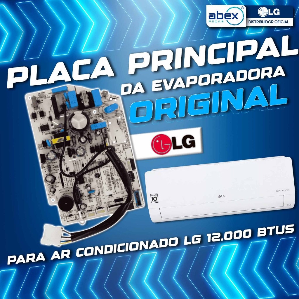 Placa Principal Evaporadora Ar LG S4NQ12JA3WC S4NQ12JA3AD EBR88078921 EBR88078924 Novo Original