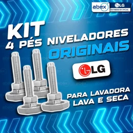 Kit 4 Pé Ajustável Nivelador Original LG Máquina Lavadora Secadoras AFC72909305 WD-1403RD WD9WE6A