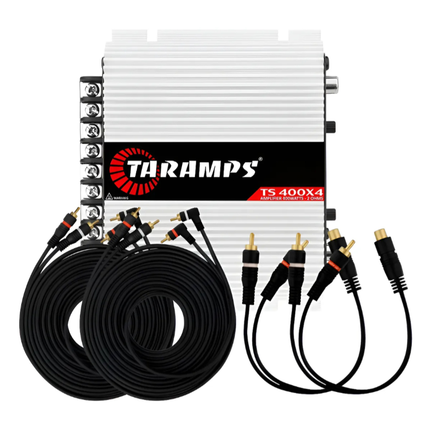 Taramps Ts 400 Ts400 X 4 Canais + 2 Cabos Rca + 2 Cabos Y
