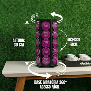 Suporte de Cápsulas Dolce Gusto Três Corações Giratória para 30 Cápsulas Organização e Decoração em Oferta na Shopee