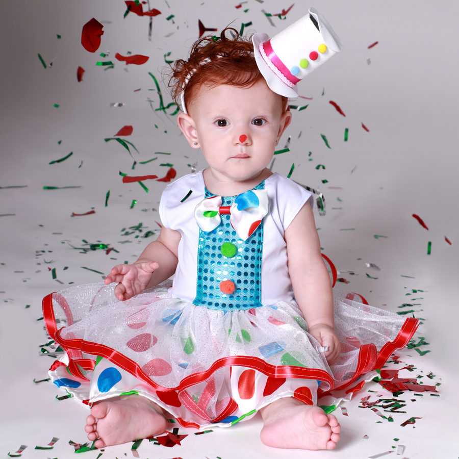 Fantasia Palhacinha Infantil colorida Tema Circo - Vestido para festas aniversário merversário em Oferta na Shopee