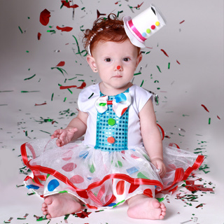 Fantasia Palhacinha Infantil colorida Tema Circo - Vestido para festas aniversário merversário em Oferta na Shopee