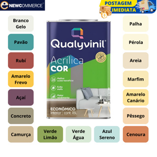 Tinta Acrílica Antimofo Qualyvinil 18L – Super Econômica Interna em Oferta na Shopee