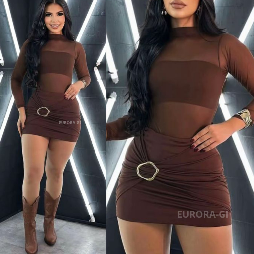 Shortsaia Feminino Com Detalhe De Fivela Orgânica Cintura Alta Tecido Neoprene Premium Em Promoção em Oferta na Shopee