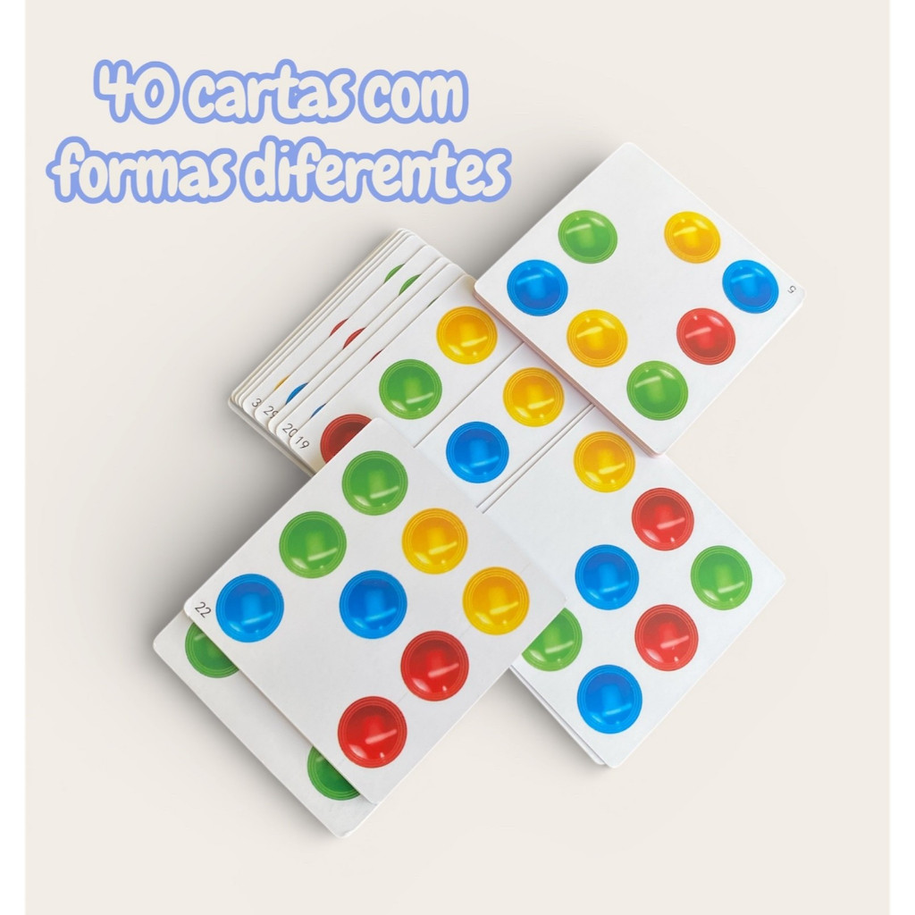 Jogo De Botões Desafio Brinquedo Educativo Move Ball Cartas Infantil