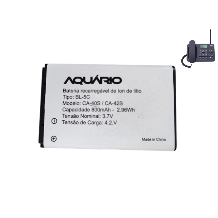 Bateria Recarregável Bl-5c Telefone Aquário 3g Ca40 - Ca42 Nova + Garantia