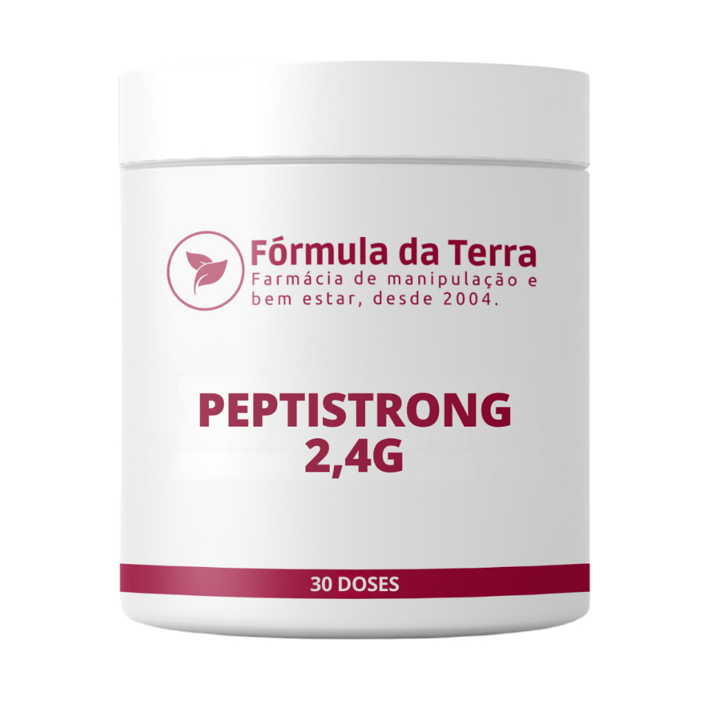PeptiStrong® 2,4g – 30 Doses – 100% Puro – Sem Sabor – Auxílio na Força e Massa Muscular
