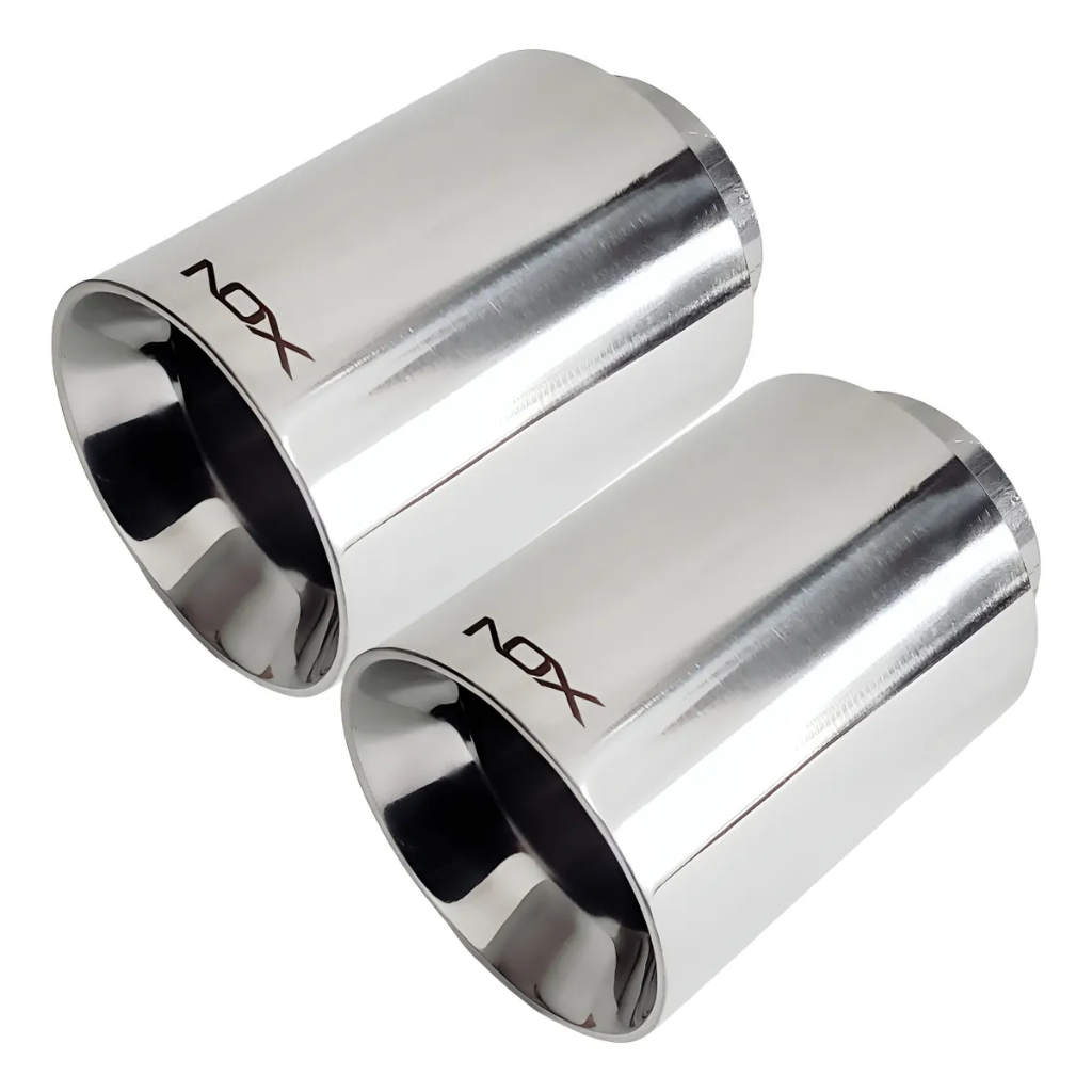2 Ponteira Esportiva Inox 3,5 Polegadas Golf Gti Mk7 Nxp Polida