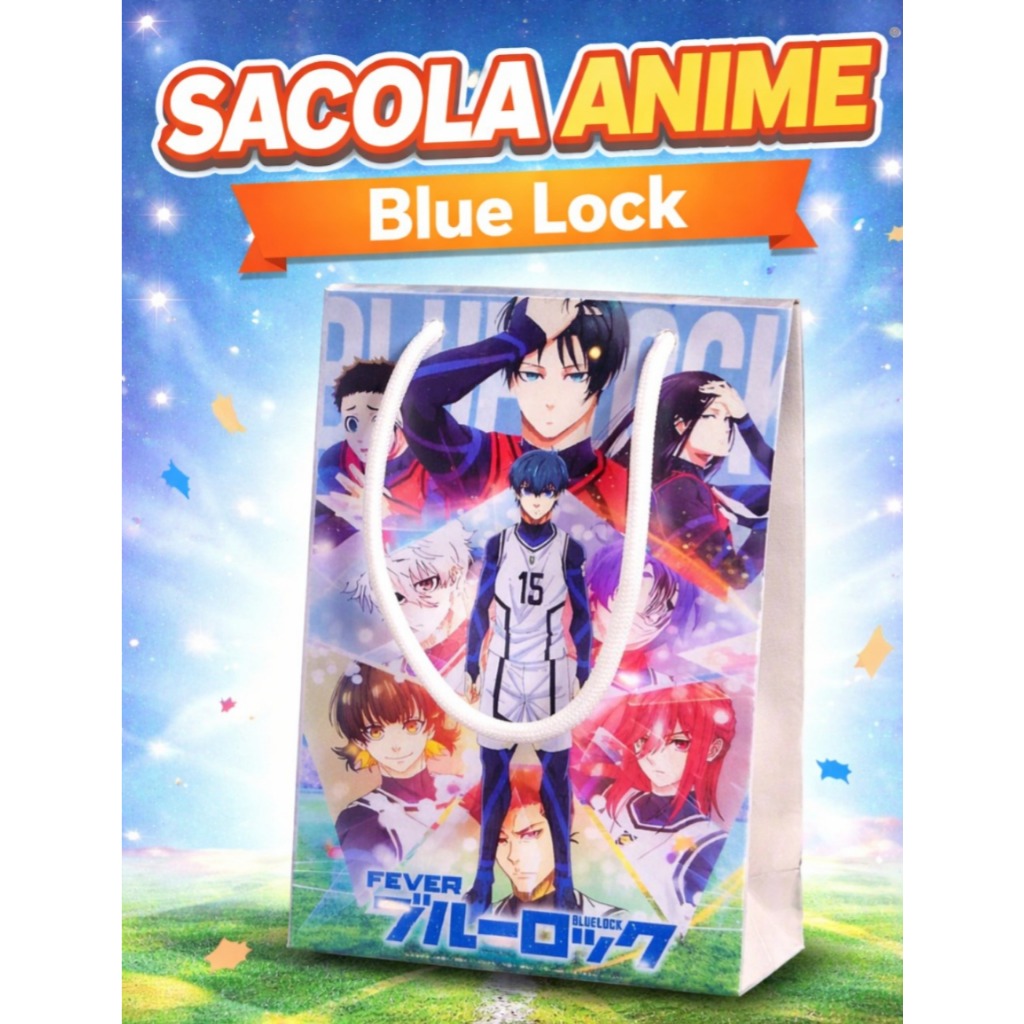 Sacolinha Personalizada Anime Blue Lock Sacolinha Lembrancinha Surpresa para  Festa de Aniversário