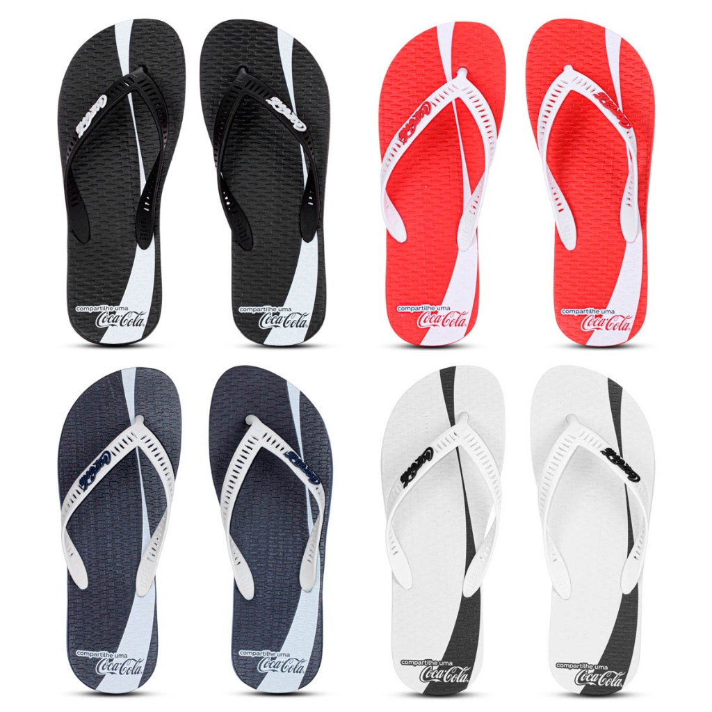Chinelo Coca Cola Masculino Original Confortável Casual Leve Macio em Oferta na Shopee