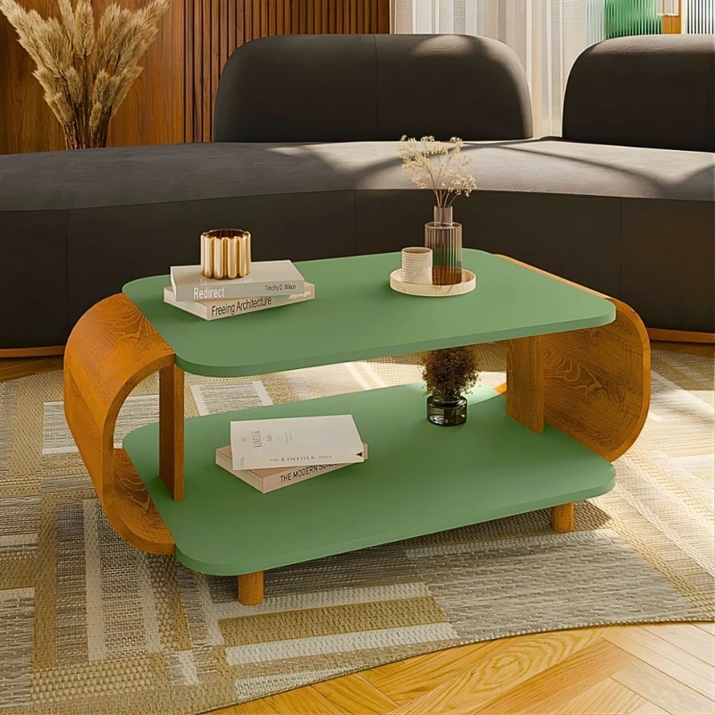 Mesa de Centro Moderna Floripa com Pés de Madeira Maciça — foto 6