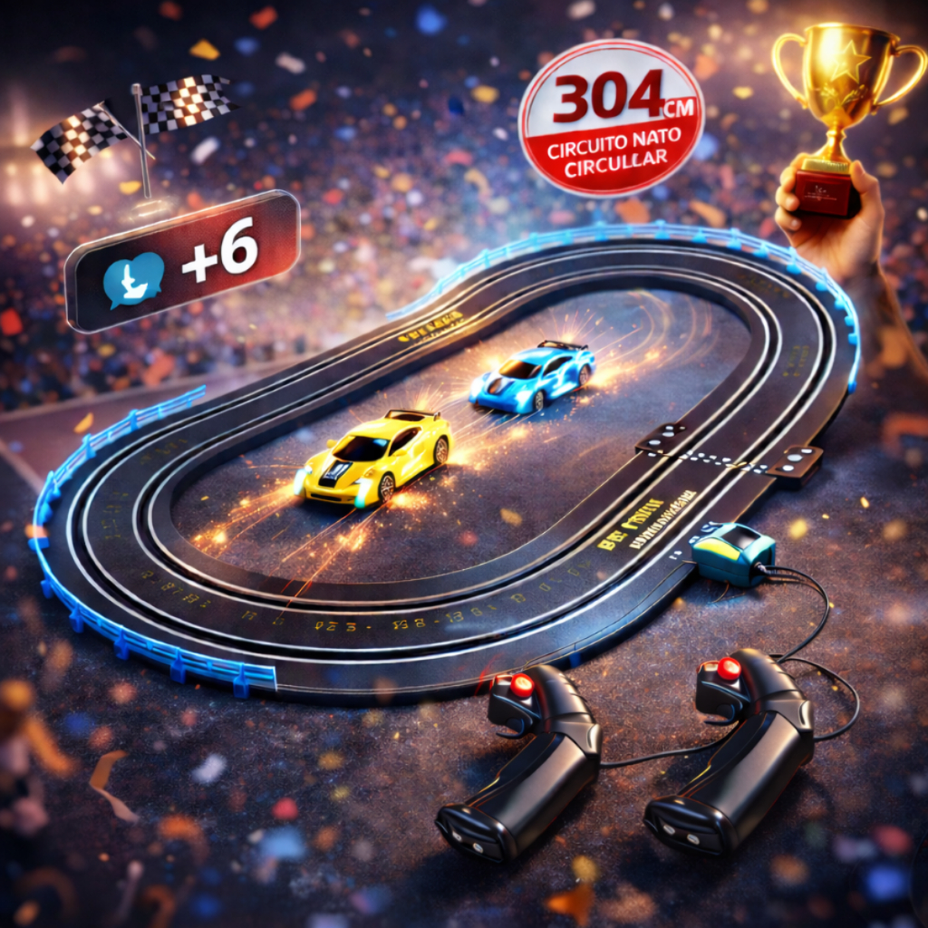 Pista Autorama Double Racing com 2 Controles e 2 Carros