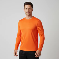 Camisa Manga Longa Masculina UV 50+ Dry Fit Esportiva Laranja