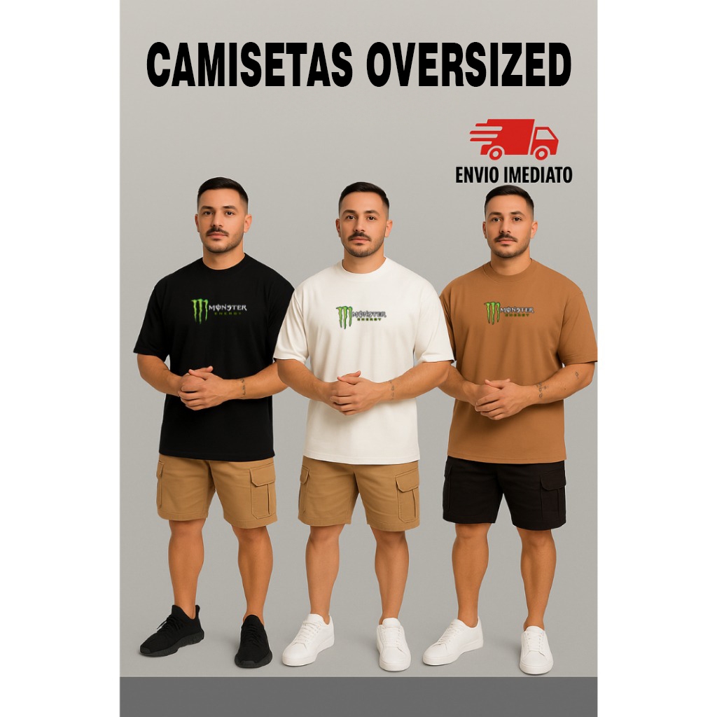 KIT Camiseta MST 01 Oversized Masculina Premium 100% Algodão Streetwear Casual Caimento Perfeito