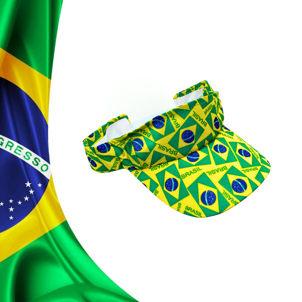 Boné Viseira Brasil - Verde e Amarelo Sortidos. em Oferta na Shopee