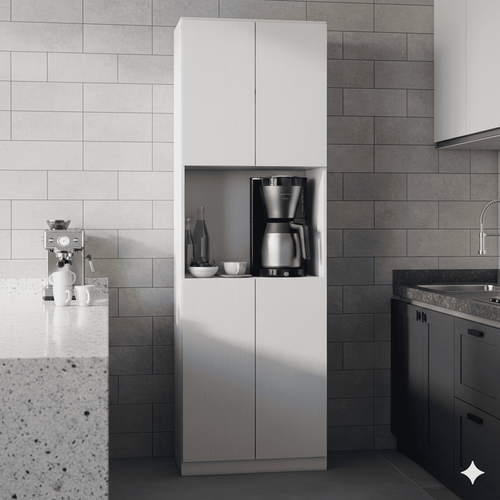 Módulo Torre Quente Organizador De Cozinha 2 Portas Nicho Duplo Para Eletros Envio Imediato em Oferta na Shopee