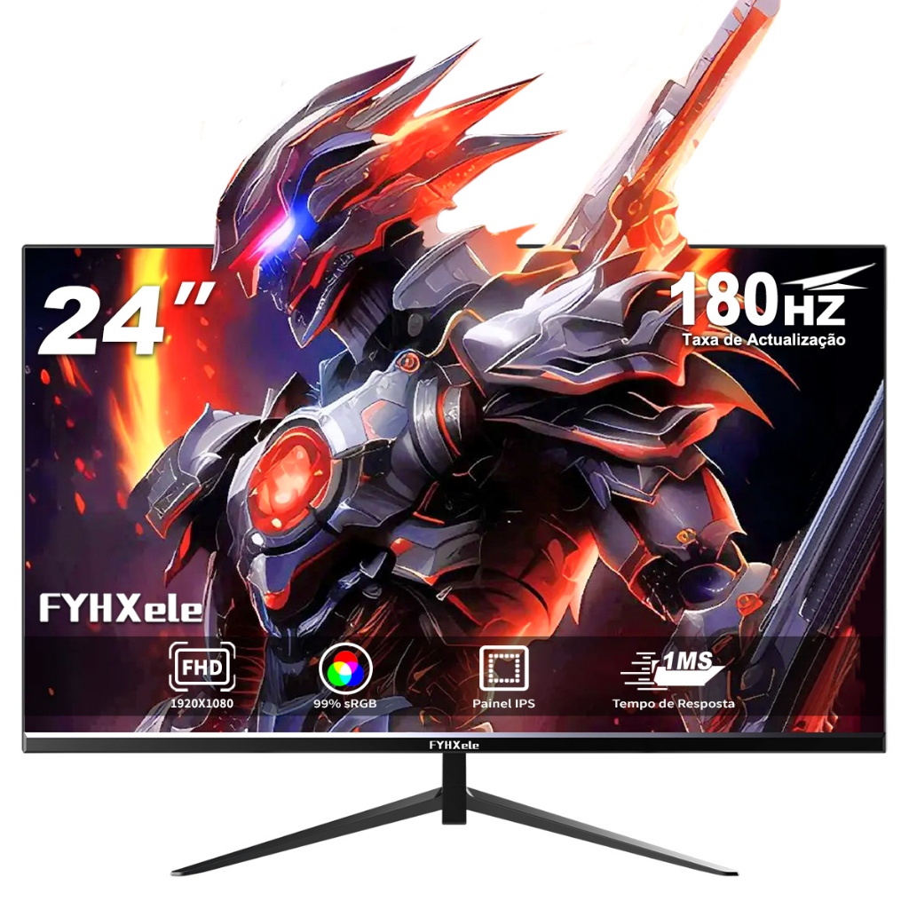 Monitor Gamer de Computador Office e Jogos 24 Polegadas HD 180Hz 1ms Borda Ultra Estreita 280cd/m² Hdr Hdmi/dp Vesa — R$ 1.392,00 em Shopee, 30% OFF