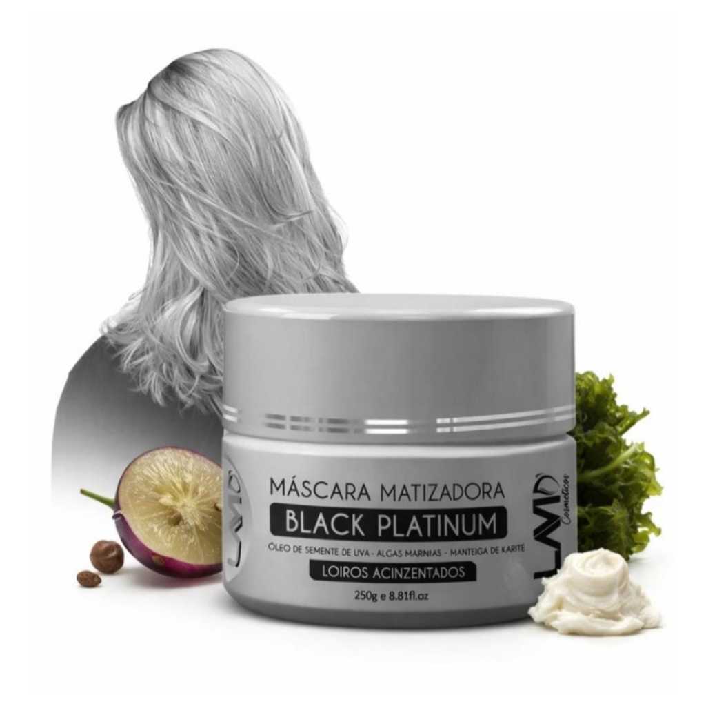 Matizador Loiro Cinza Black Platinum 250g Lavid Para Loiros Cinza