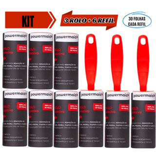 Kit 9 Rolo Rolinho Tira Pelos Roupa Sofá Adesivo Papa Bolinha Roupas 30 folhas cada Refil em Oferta na Shopee