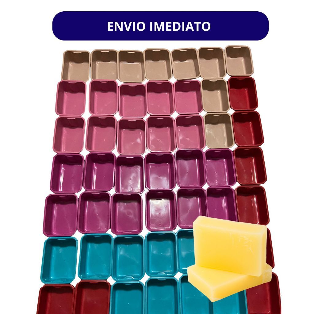 Kit 20 50 Formas Sabão e Sabonete 250ml Artesanal Plástico Reforçado Molde Barra Multiuso Acompanha Tampa em Oferta na Shopee