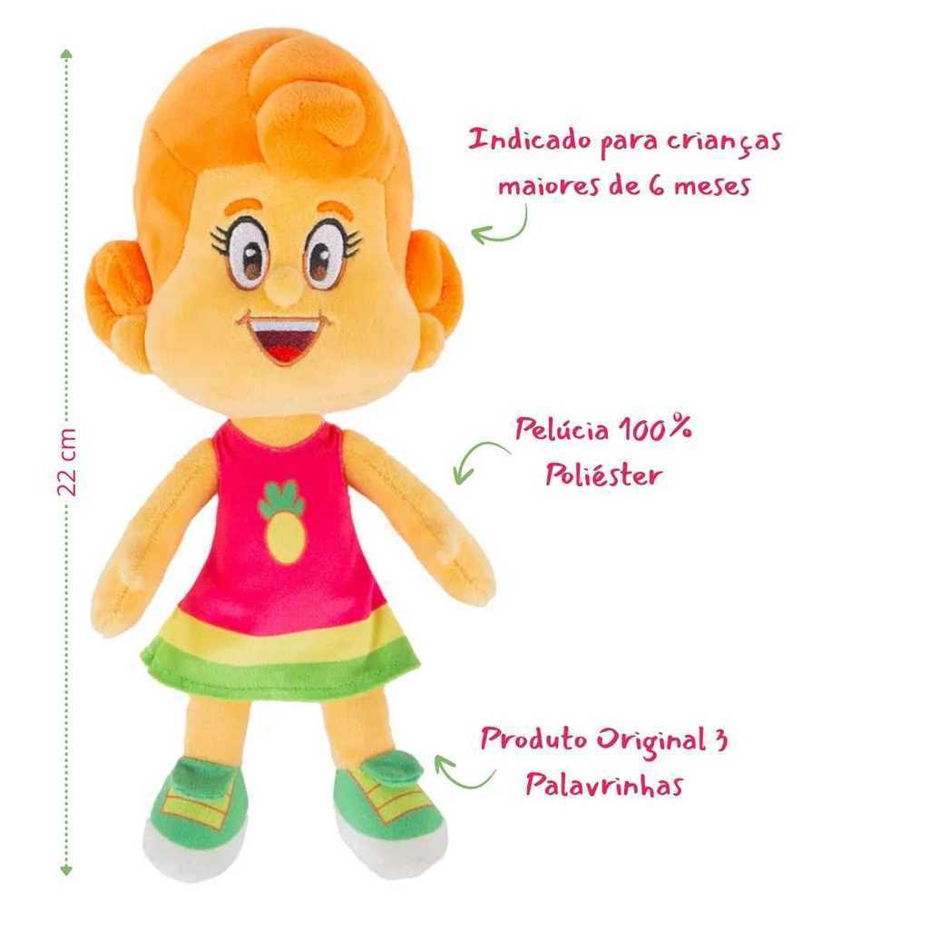 kit 3 Palavrinhas Miguel, Davi e Sarah Original Bonecos 22cm cada Pelucia