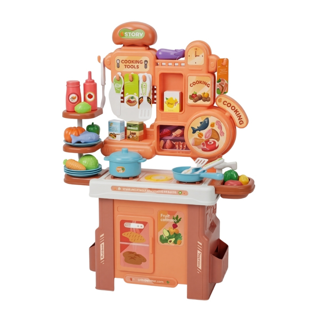 Cozinha Infantil Brinquedo Mini Chef com 46 Peças Maxi Toys em Oferta na Shopee