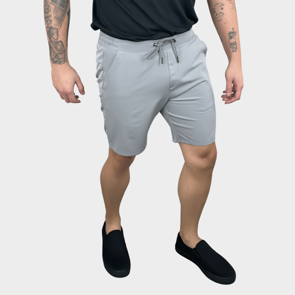 Bermuda Academia Masculina Elastano Treino Casual Verão Bermuda Casual Luxo Fitness Tactel