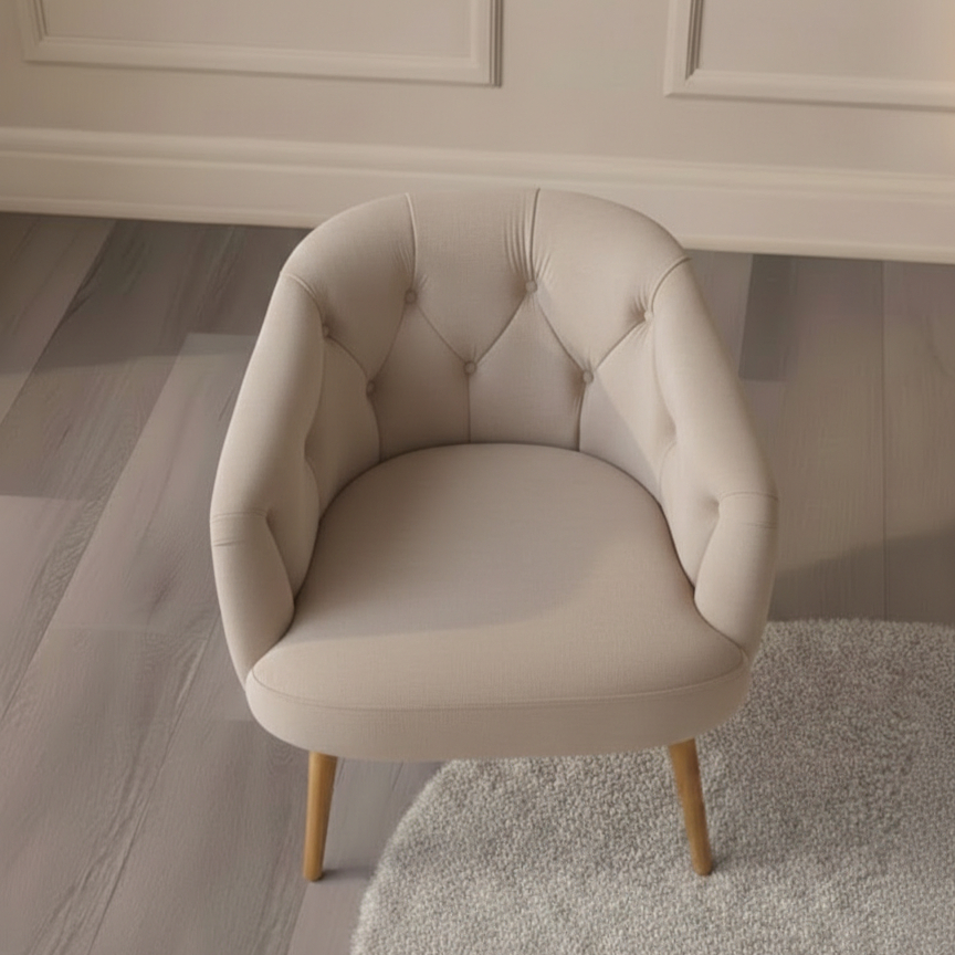 Poltrona Decorativa Luxo Rubi Veludo Detalhe em Capitonê e Pés em Madeira - AV · foto 2