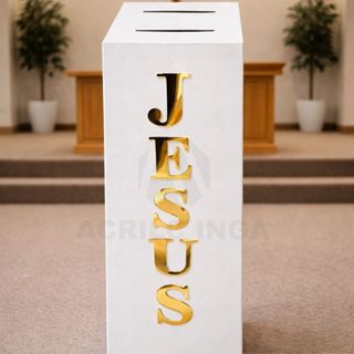 Palavra Decorativa Jesus em Acrílico Espelhado em Oferta na Shopee
