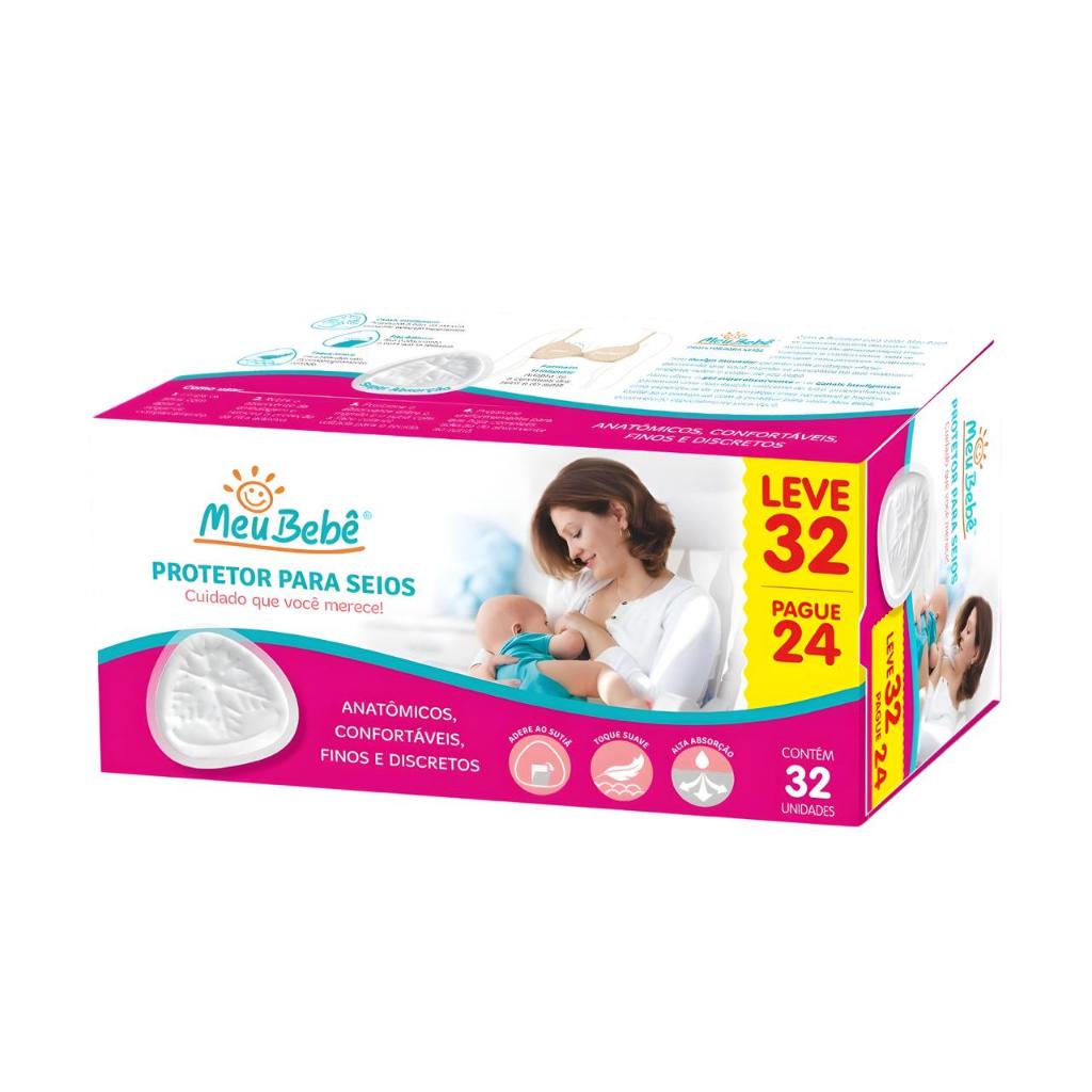 Absorvente para Seios Meu Bebe Leve 32 pague 24